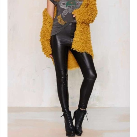 Nasty Gal Pants - Nasty Gal Glamorous High Waisted Leather Leggings